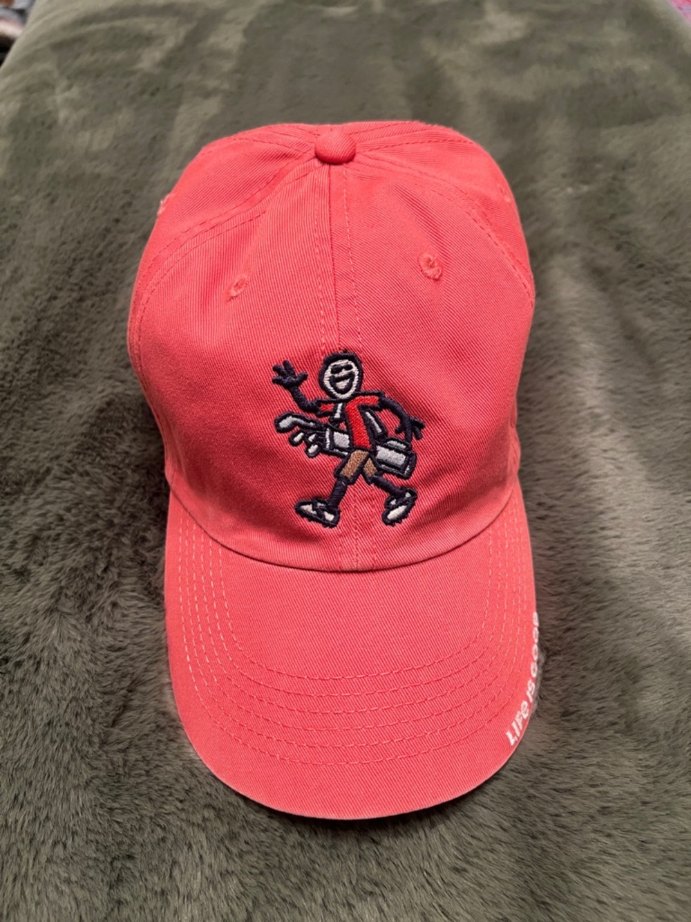 New Mens LIFE IS GOOD JAKE logo adjustable hat.